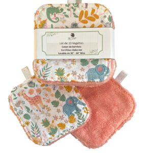 Lot de 10 lingettes lavables